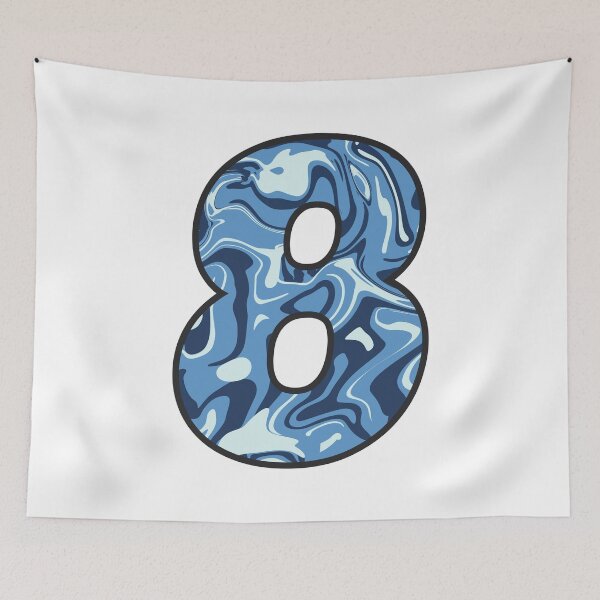 Item preview, 8 (Eight) - Blue Marble Alphabet Letter designed and sold by Emmyteddy.