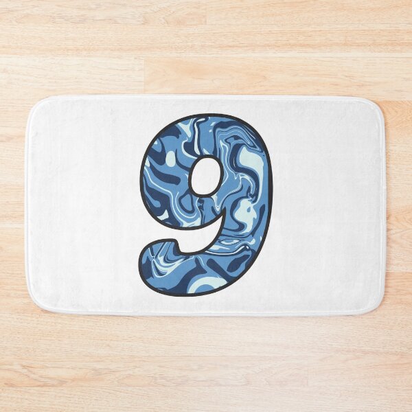 Item preview, 9 (Nine) - Blue Marble Alphabet Letter designed and sold by Emmyteddy.