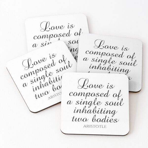 Item preview, Love Is Composed Of A Single Soul Inhabiting Two Bodies - Aristotle - Black designed and sold by PhiloJourney.