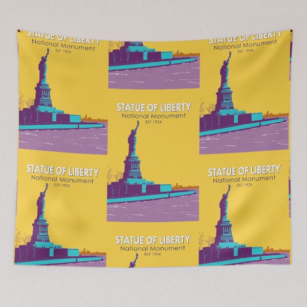 Artikelvorschau, Freiheitsstatue National Monument Liberty Island Vintage entworfen und verkauft von KrisSidDesigns.