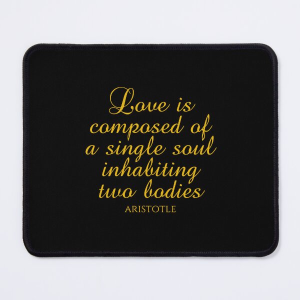 Item preview, Love Is Composed Of A Single Soul Inhabiting Two Bodies - Aristotle - Gold designed and sold by PhiloJourney.