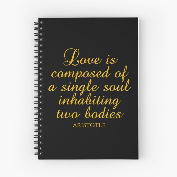Item preview, Love Is Composed Of A Single Soul Inhabiting Two Bodies - Aristotle - Gold designed and sold by PhiloJourney.