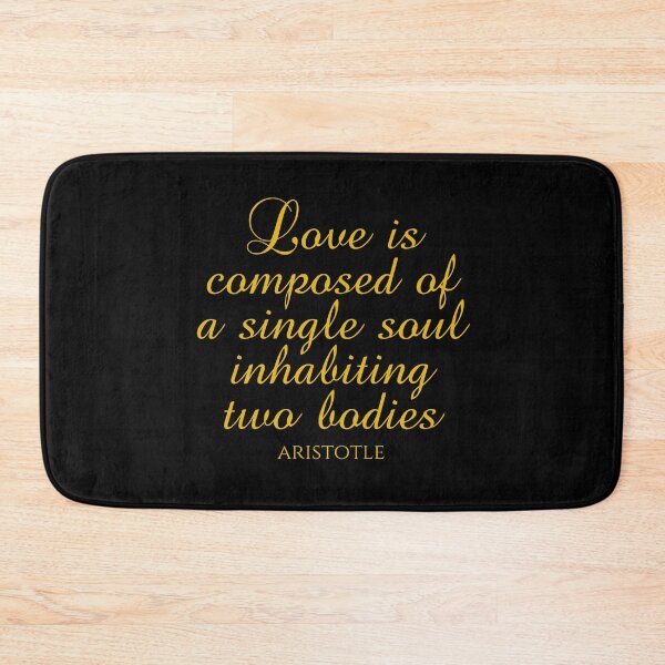 Item preview, Love Is Composed Of A Single Soul Inhabiting Two Bodies - Aristotle - Gold designed and sold by PhiloJourney.