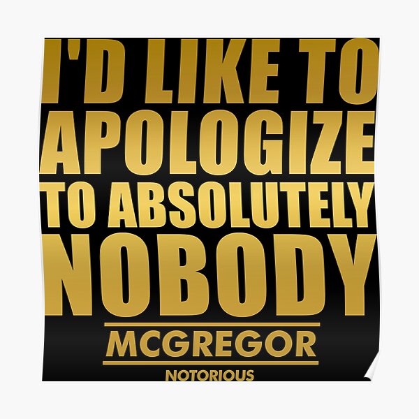 Conor Mcgregor Quotes Posters | Redbubble