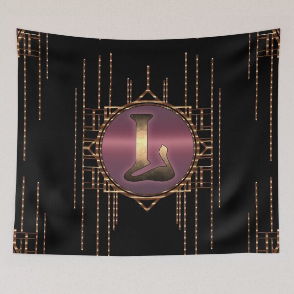 Item preview, Monogram L 1920s Art Nouveau Burlesque Vintage Glamor designed and sold by Xarah.