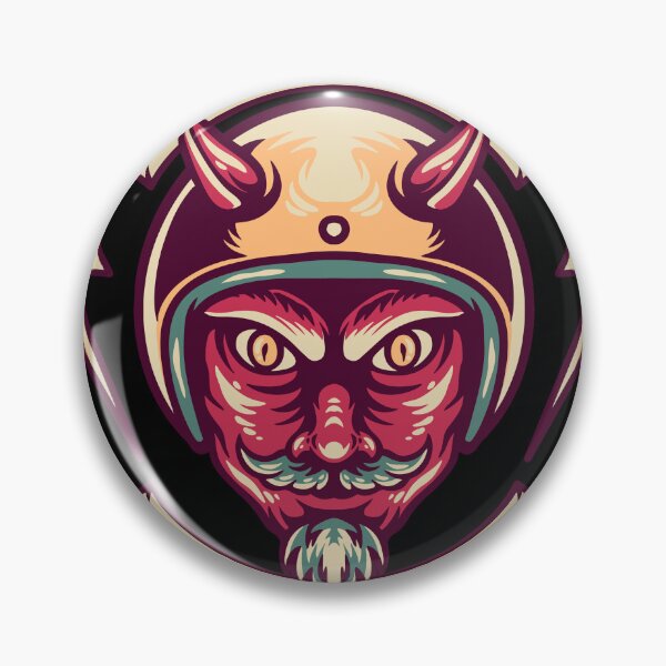 Item preview, Devil Club Motorcycle - Retro Illustration designed and sold by STR Graphs.