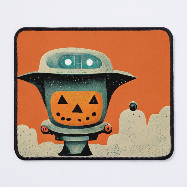 Item preview, Retro Halloween Robot 001 • Cute Custom Kids Halloween Art Series designed and sold by Lulus-Art.