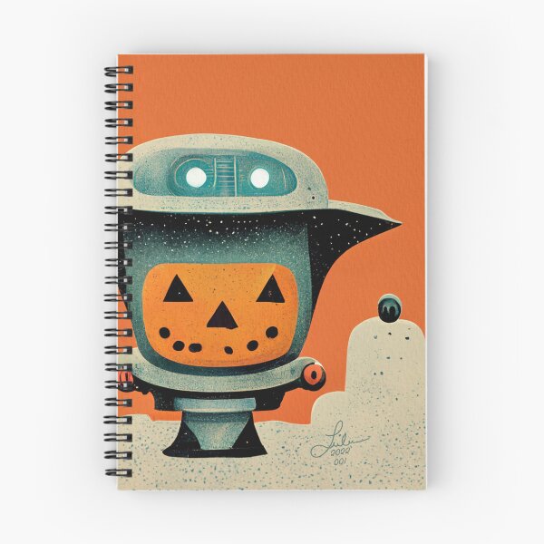 Item preview, Retro Halloween Robot 001 • Cute Custom Kids Halloween Art Series designed and sold by Lulus-Art.