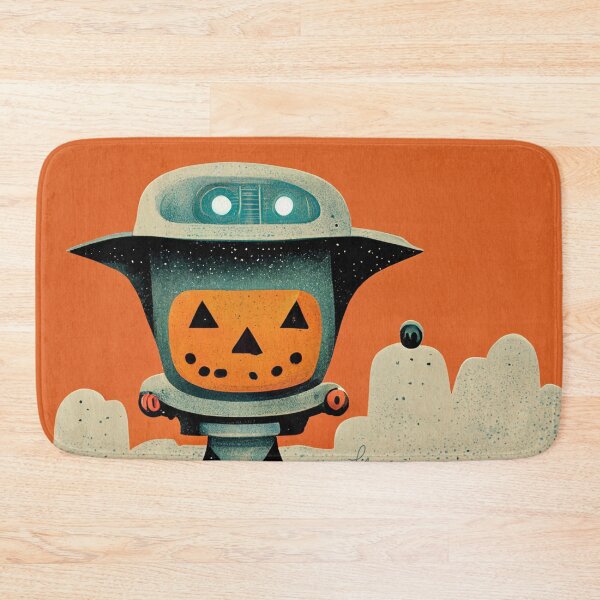 Item preview, Retro Halloween Robot 001 • Cute Custom Kids Halloween Art Series designed and sold by Lulus-Art.