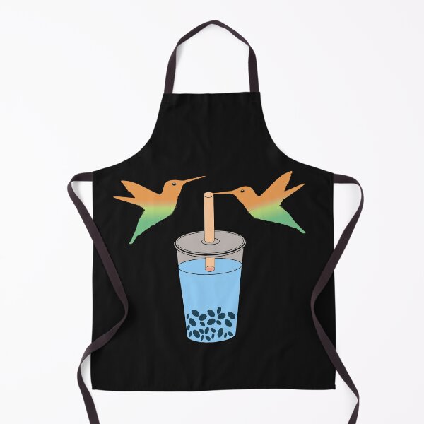 Item preview, Bubble Tea & colorful humming birds designed and sold by UniqueDesignHub.