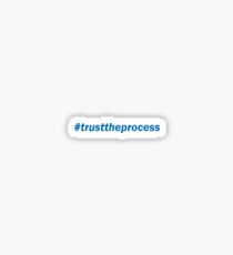 Pegatina #trusttheprocess (azul)