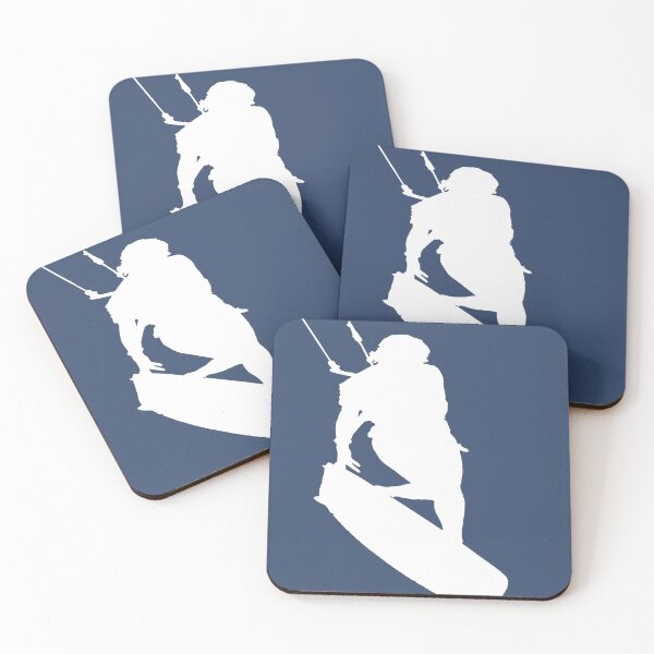 Item preview, Kitesurfers Freestyle Kite Girl Silueta blanca designed and sold by taiche.