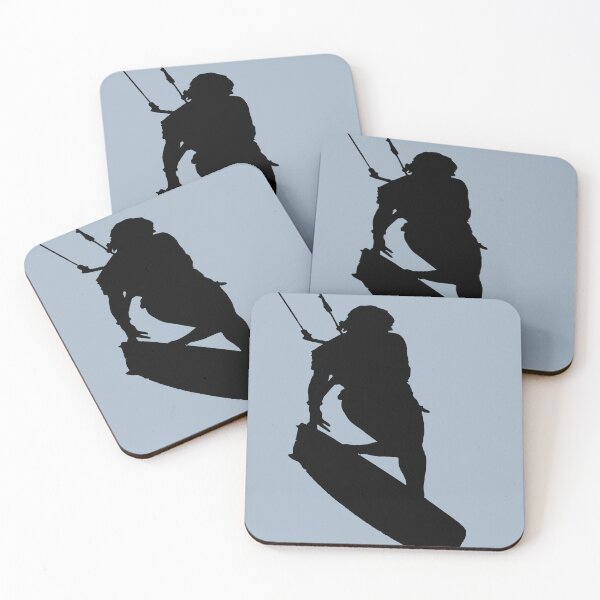 Item preview, Kitesurfers Freestyle Kite Female Rider Black Silhouette designed and sold by taiche.