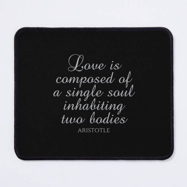 Item preview, Love Is Composed Of A Single Soul Inhabiting Two Bodies - Aristotle - Silver designed and sold by PhiloJourney.