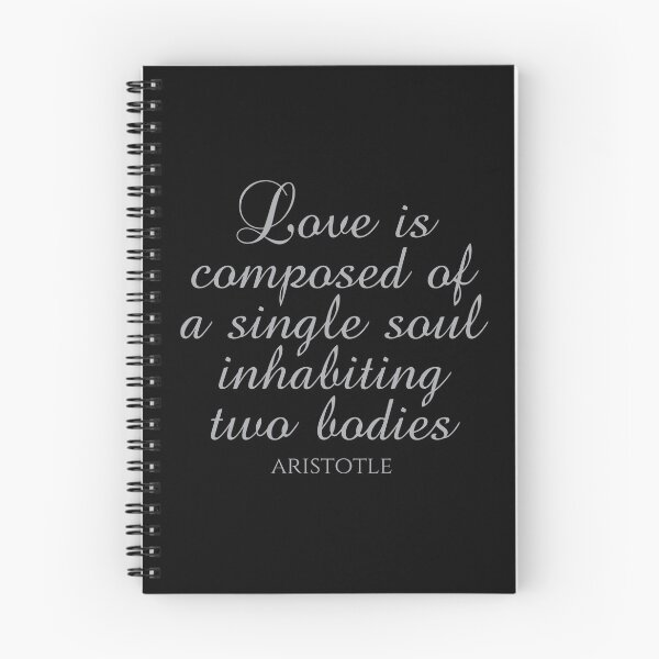 Item preview, Love Is Composed Of A Single Soul Inhabiting Two Bodies - Aristotle - Silver designed and sold by PhiloJourney.