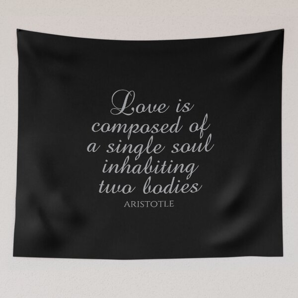 Item preview, Love Is Composed Of A Single Soul Inhabiting Two Bodies - Aristotle - Silver designed and sold by PhiloJourney.