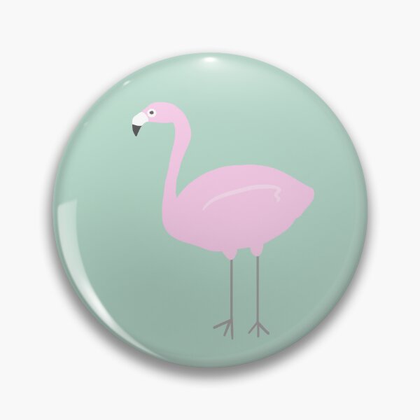 Item preview, Getting Ready To Mingle , Pink Flamingo with light pastel green background - designed and sold by Karen Ekdahl.