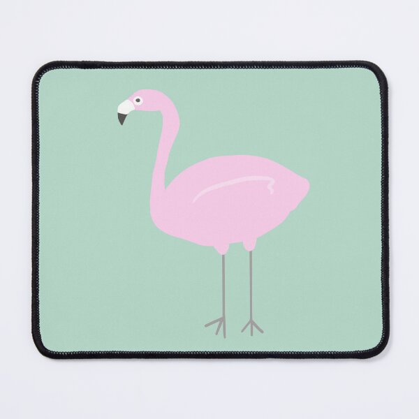 Item preview, Getting Ready To Mingle , Pink Flamingo with light pastel green background - designed and sold by Karen Ekdahl.