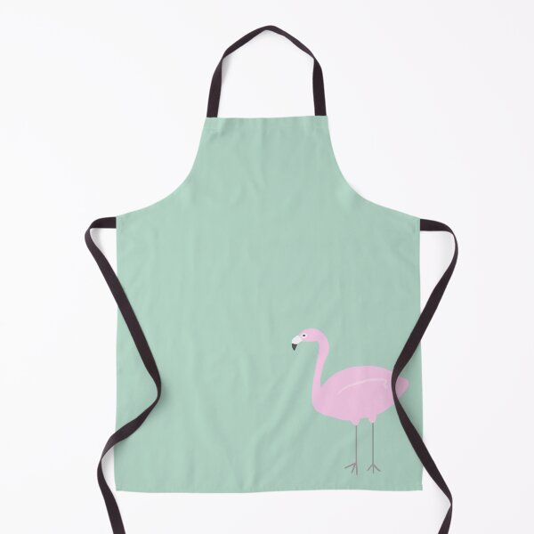 Item preview, Getting Ready To Mingle , Pink Flamingo with light pastel green background - designed and sold by Karen Ekdahl.
