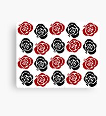 Red and Black Roses Canvas Print