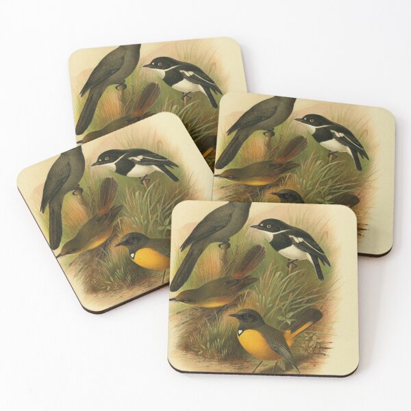 Item preview, Four Birds With Black And Brown Feathers designed and sold by laguitan10.