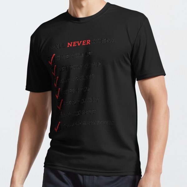 Never Gonna Give You Up Rickroll - Rick Astley Essential T-Shirt by  Samstown4077