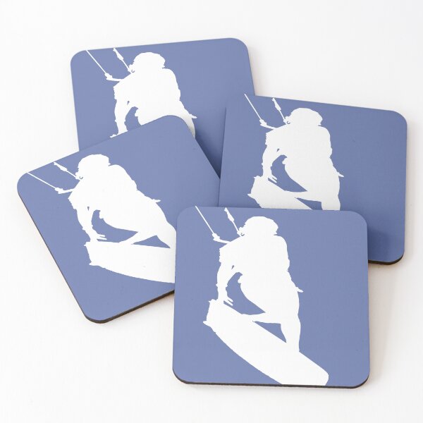 Item preview, Kitesurfers Freestyle Kite Female Rider White Silhouette designed and sold by taiche.