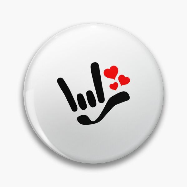 Item preview, ILY I Love You With Red Heart ASL American Sign Language Design   designed and sold by LetGrant.