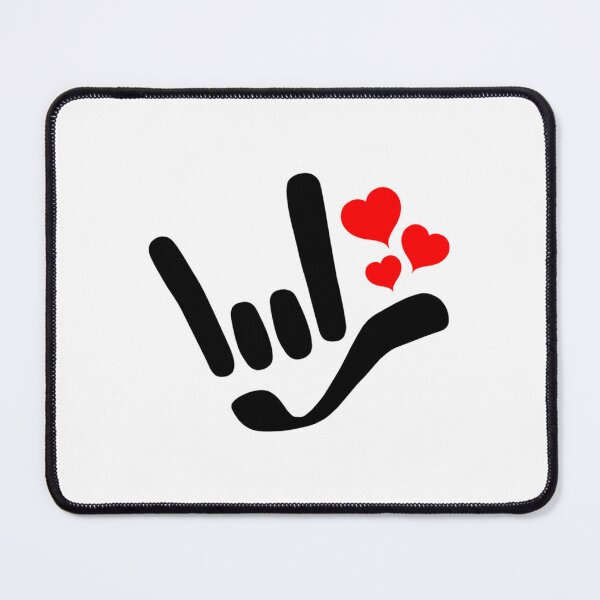 Item preview, ILY I Love You With Red Heart ASL American Sign Language Design   designed and sold by LetGrant.