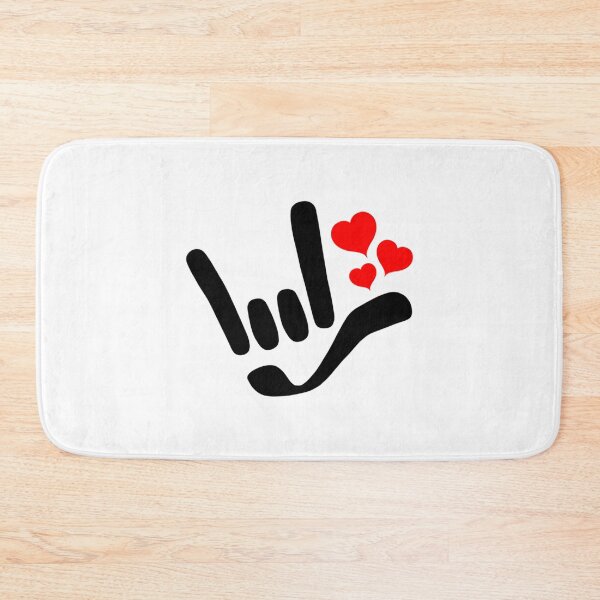 Item preview, ILY I Love You With Red Heart ASL American Sign Language Design   designed and sold by LetGrant.