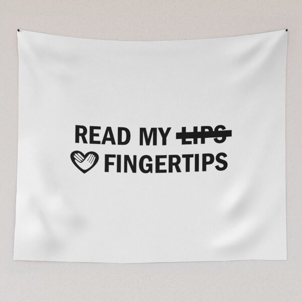 Item preview, Read My (Lips) Fingertips - Black print   designed and sold by LetGrant.