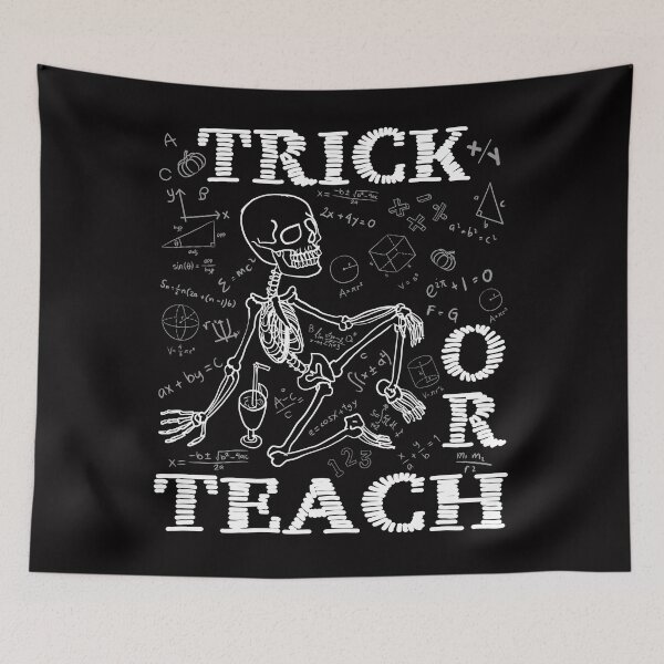Item preview, Trick Or Teach Funny Teacher Halloween Costume, relaxing skeleton designed and sold by hadkhanong.