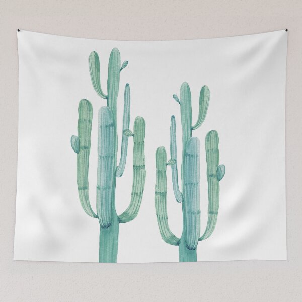 Item preview, Trendy Cactus Green and White Desert Cacti Design designed and sold by DesertDecor.