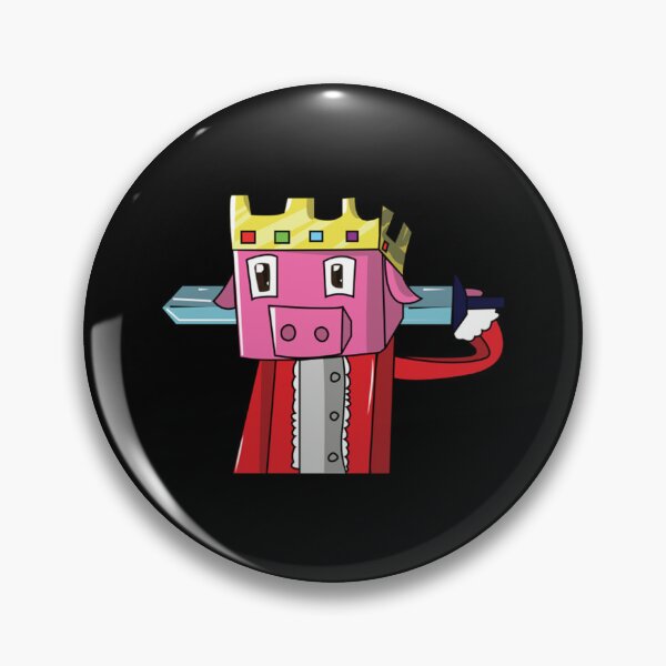 Item preview, Funny Pig King Techno King Minecraft designed and sold by JamauDS.