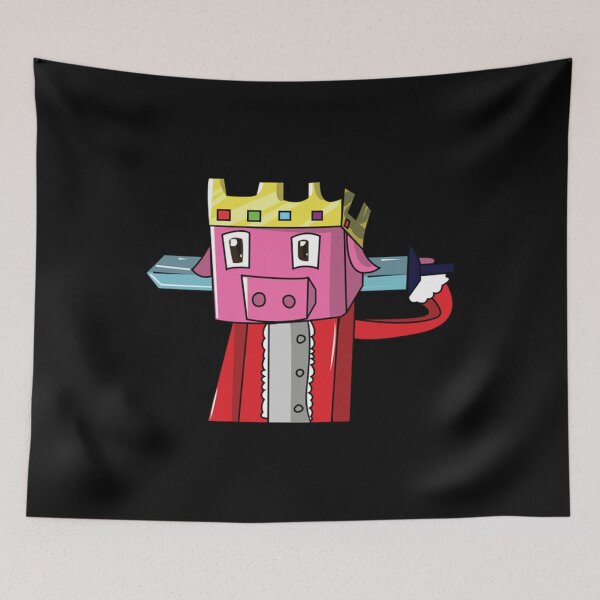 Item preview, Funny Pig King Techno King Minecraft designed and sold by JamauDS.