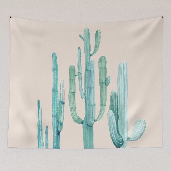 Item preview, Trendy Cactus Pink and Turquoise Desert Cacti Design designed and sold by DesertDecor.