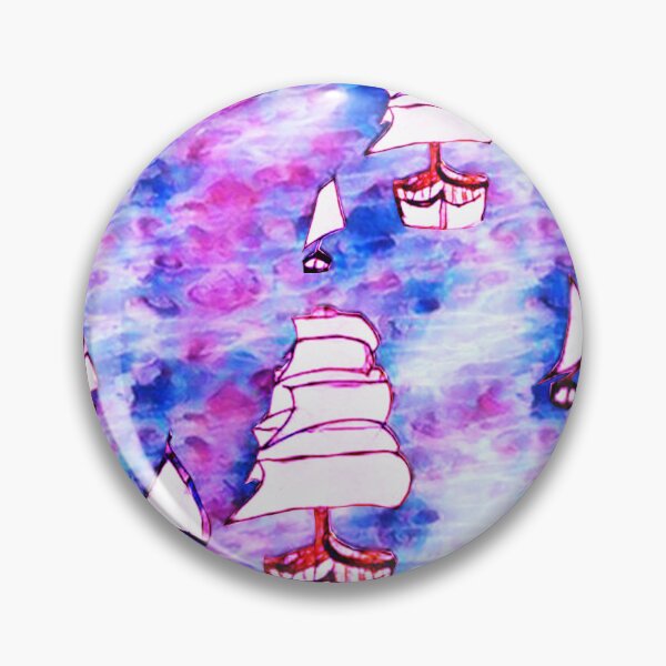 Artikelvorschau, parade von schiffen, segelboote, tag, regatta, meer, blau, rosa, fuchsia, naiv, mädchen entworfen und verkauft von Maria Mihailova.