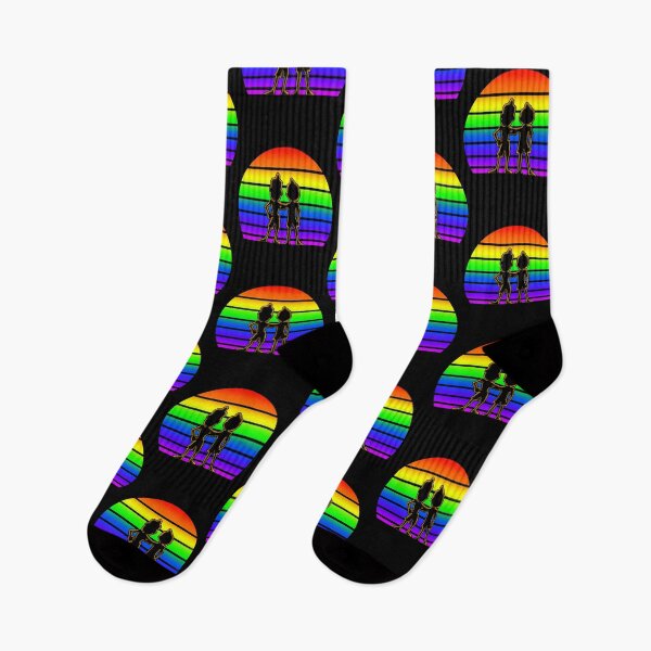Item preview, Rainbow Sunset with Luca and Alberto - Cartoon Black designed and sold by Smagnaferous.
