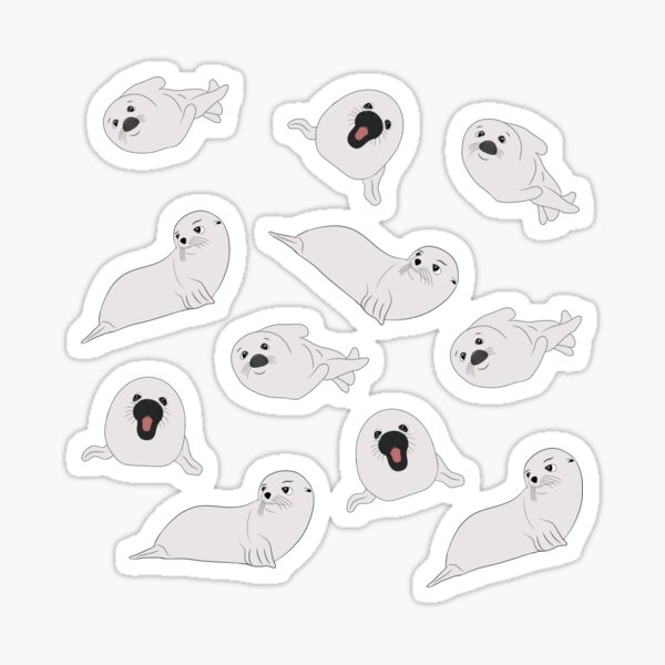 "cute seal" Sticker for Sale by asillustrator Redbubble