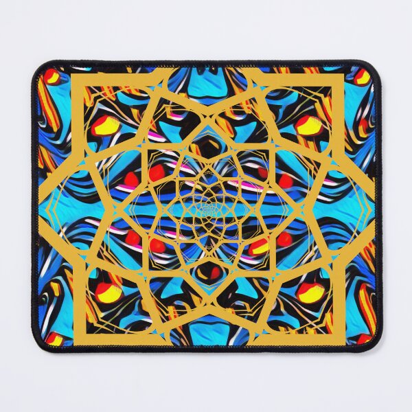 Item preview, Fluid Art Design - Marble Technique Mandala Digital Pattern Yellow designed and sold by AussieMuma.