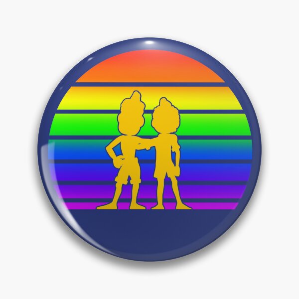 Item preview, Rainbow Sunset with Luca and Alberto - Cartoon Blue designed and sold by Smagnaferous.