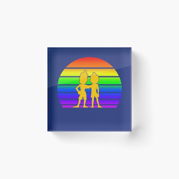 Item preview, Rainbow Sunset with Luca and Alberto - Cartoon Blue designed and sold by Smagnaferous.