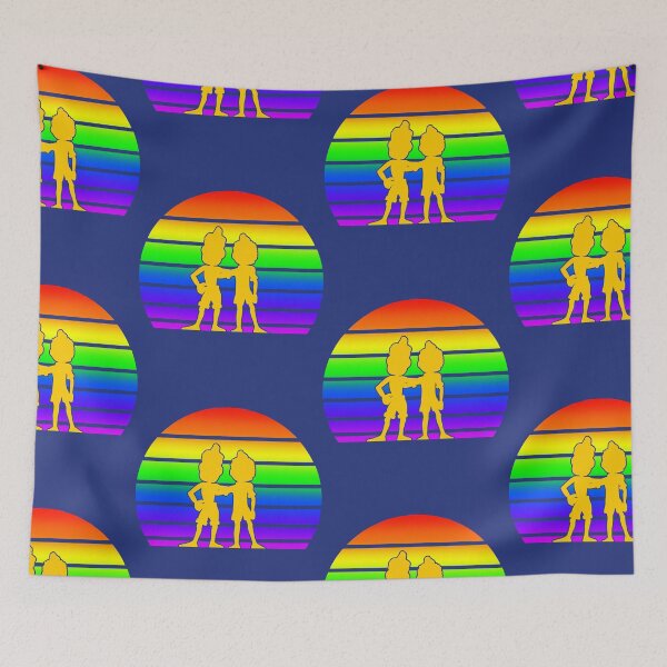 Item preview, Rainbow Sunset with Luca and Alberto - Cartoon Blue designed and sold by Smagnaferous.