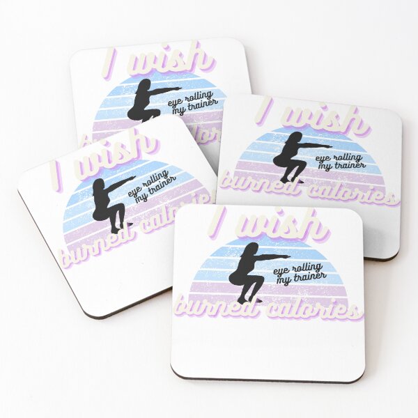 Item preview, I wish eye rolling my rolling my trainer burned calories woman girls pink blue designed and sold by Oliver-B.