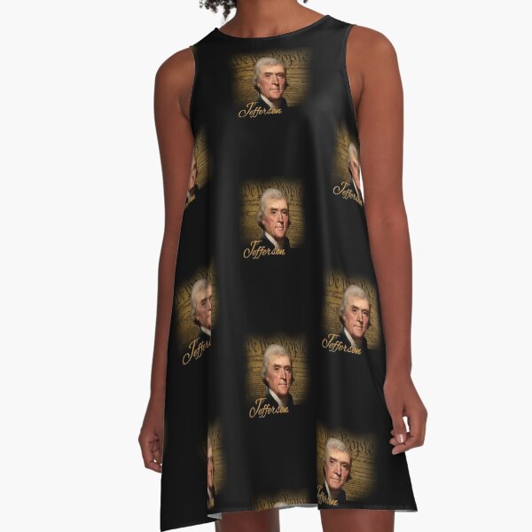 Item preview, WEARABLE PORTRAIT, JEFFERSON, 3RD PRESIDENT, DECLARATION OF INDEPENDENCE, FOUNDING FATHERS designed and sold by fubaglady.