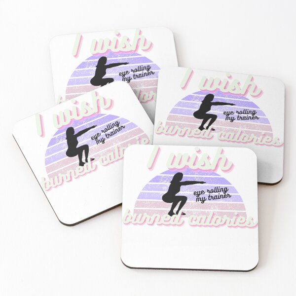 Item preview, I wish eye rolling my rolling my trainer burned calories vintage woman girls pink purple designed and sold by Oliver-B.