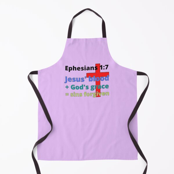 Item preview, Ephesians 1:7 Jesus' blood + God's grace = sins forgiven (colored) designed and sold by MGonline.