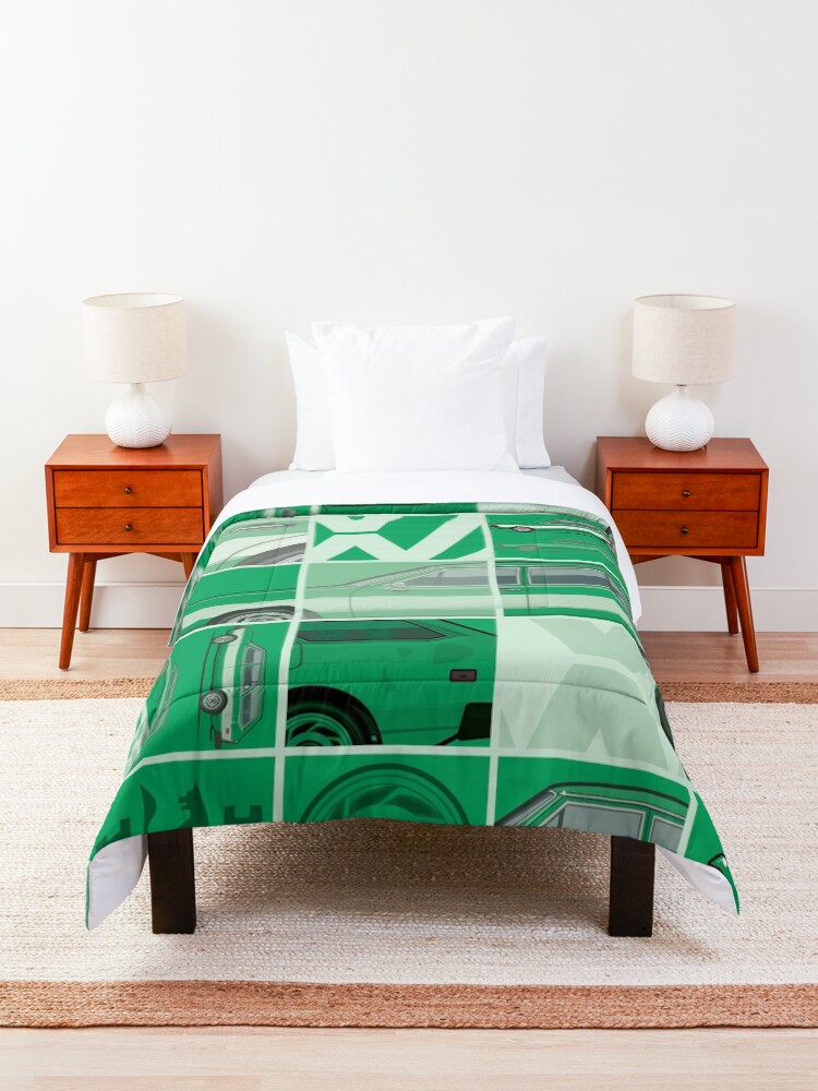 Alternate view of Kylee's Green VDub Dasher Wagon Comforter