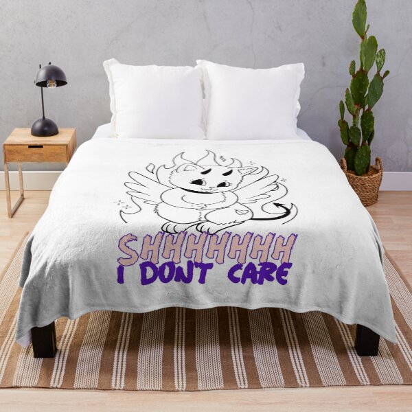 Item preview, HELL KITTEN Devilish kitten quote Shh I Don't care designed and sold by LargeShop.