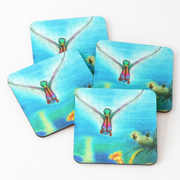 Item preview, Hummingbird, Bees and Dandelions designed and sold by Nalinne Jones.